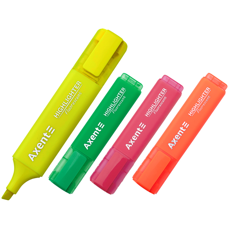Маркер Axent Highlighter 2537-40-A, 1-5 мм, клиноподібний, набір